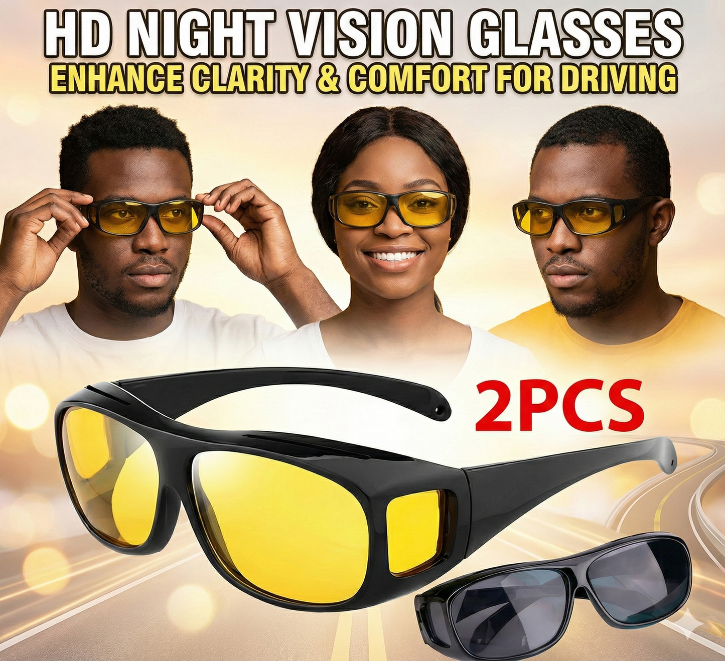 2 in 1 HD Night Vision Glasses