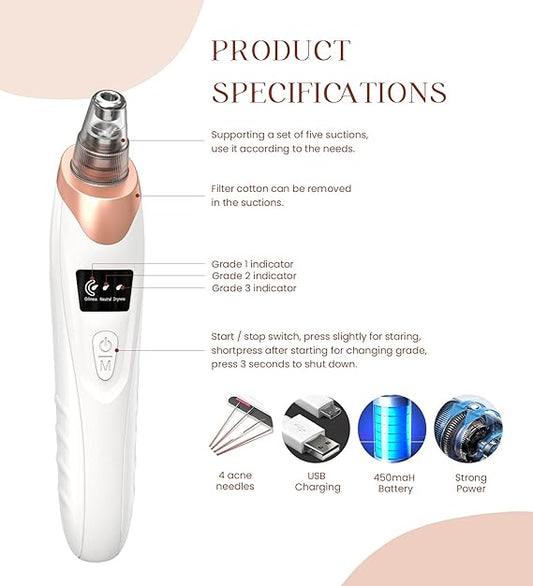 Rechargeable Blackhead Remover Vacuum